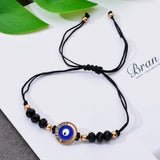 12pcs Woven Rope Chain Bracelet Set Crown Charms Crystal Beads for Women
