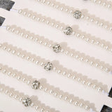 12pcs Woven Rope Chain Pearls Bracelet Set for Women Jewelry