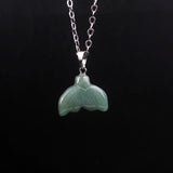 12pcs High Whale Tail Carving Natural Stone Pendants