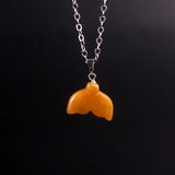 12pcs High Whale Tail Carving Natural Stone Pendants