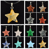12pcs Crystal Tiger Eyes Star Charms Pendants Necklace Gift MN502