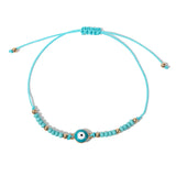 Metal Dripping Oil Evil Eye Beads Charms Anklet for Women