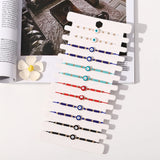 Metal Dripping Oil Evil Eye Beads Charms Anklet for Women