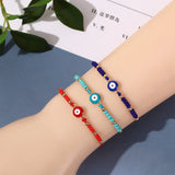 Metal Dripping Oil Evil Eye Beads Charms Anklet for Women