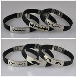 12pcs/lot Mix Style Silicone Bracelet Stainless Steel Buckle Bracelets