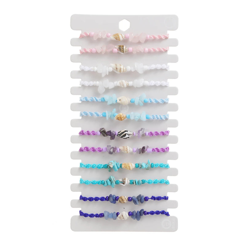 Natural Gem Stone Bracelets Irregular Quartz Stretch Chip Beads Nuggets