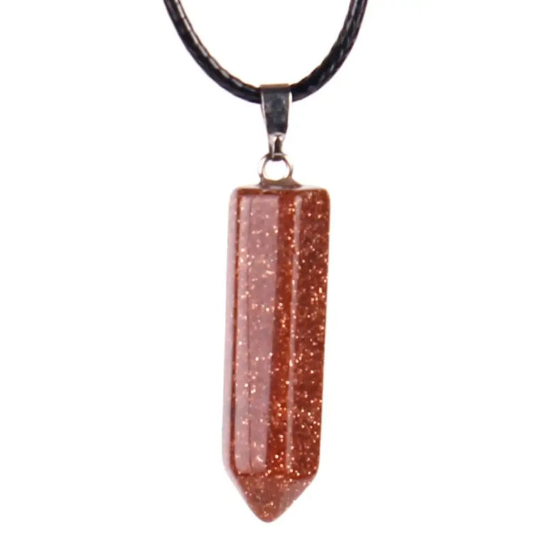Roses Quartz Crystal Hexagonal Column Point Pendants for Necklace Jewelry Making