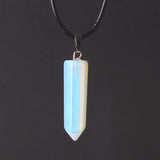 Roses Quartz Crystal Hexagonal Column Point Pendants for Necklace Jewelry Making