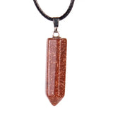 Roses Quartz Crystal Hexagonal Column Point Pendants for Necklace Jewelry Making