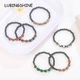Natural Stone Beaded Bracelet Cuff Charm Bangle Friendship Yoga Bracelet