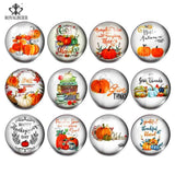 12pcs Dizziness Pattern Glass Charms for 18mm Snap Button Bracelet Jewelry