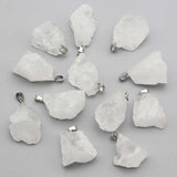 12pcs/lot Raw Ore Irregular Necklaces Pendants Multi-color Charms Keychain