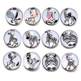 12pcs Mixed Pattern Snap Button Charms for 18mm Snaps Bracelet