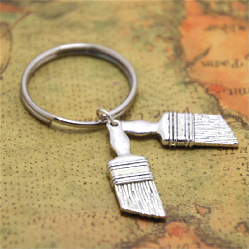 12pcs Painter Keychain Charm Keyring Art Painting