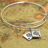 Passport Bracelet Charm Bangles Travel Jewelry Gift