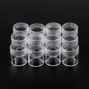 12pcs Plastic Round Jewelry Box Compartment Container Case for Jewelry display