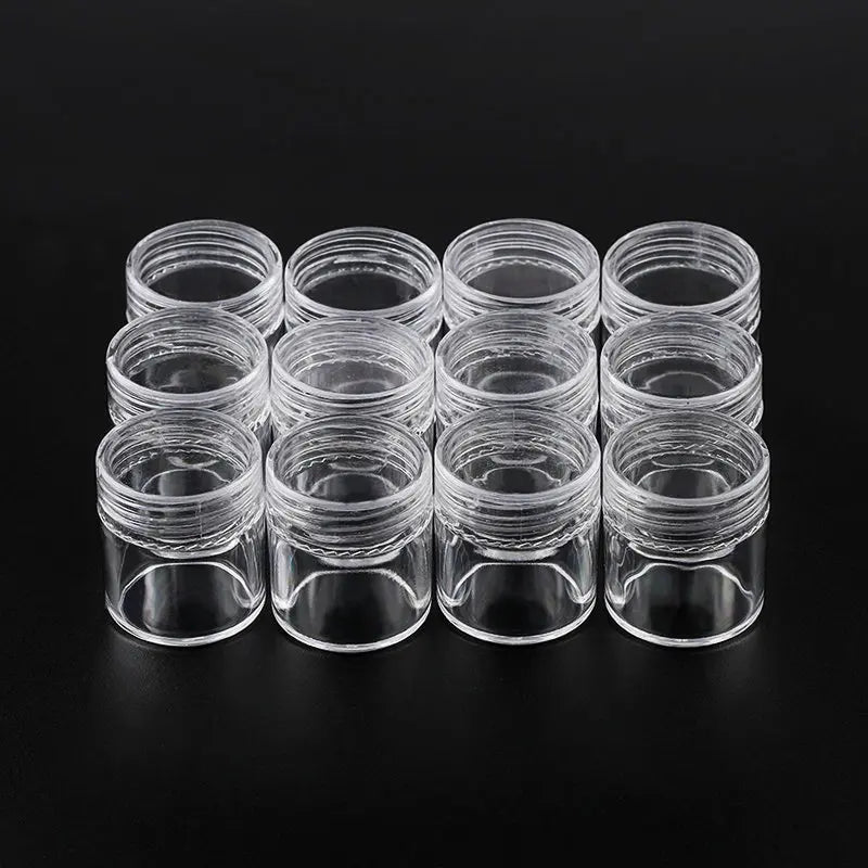 12pcs Plastic Round Jewelry Box Compartment Container Case for Jewelry display