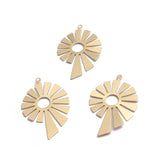 12pcs Raw Brass Sun Flower Charm Pendant DIY Jewelry Making