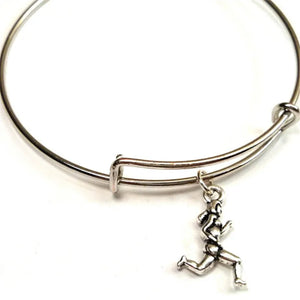 12pcs Runner Charm Bangle Bracelet Runner Jewelry Marathon Mom
