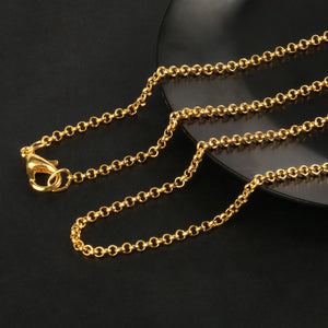12pcs Silver Cross Circle Chains Rhodium Plated Lobster Clasp DIY Jewelry Making