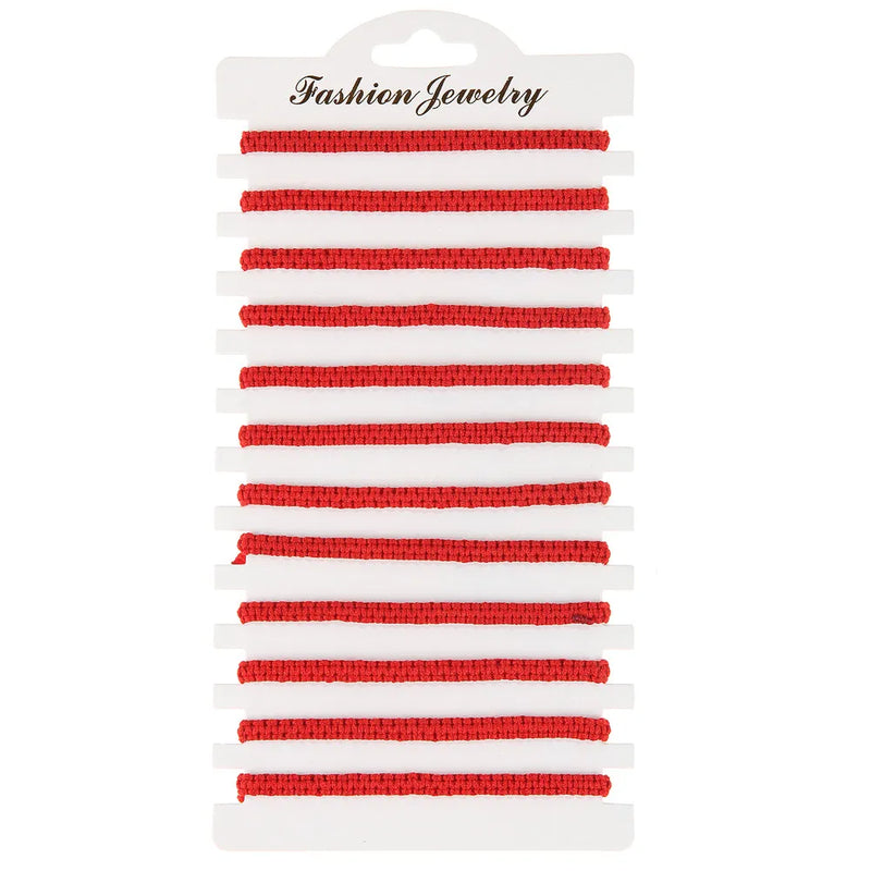 Adjustable Red Rope String Bracelet Set for Women Men