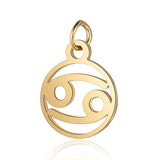 Stainless Steel 12 Zodiac Charm DIY Constellation Charms for Jewelry Making
