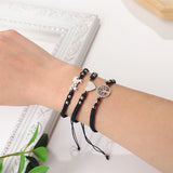 12pcs Unicorn Heart Charms Bracelet Set Woman Adjustable Wristband Cuff