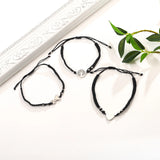 12pcs Unicorn Heart Charms Bracelet Set Woman Adjustable Wristband Cuff