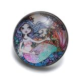 12pcs Girls Cats Glass Snap Button for Bracelet Snaps Jewel
