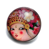 12pcs Girls Cats Glass Snap Button for Bracelet Snaps Jewel