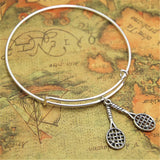12pcs Tennis Racket Bracelets Adjustable Charm Jewelry Tennis Team Gift