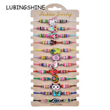 12pcs Unicorn Flamingo Charm Bracelet Set Women Men Adjustable Anklet Gift