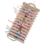 12pcs Unicorn Flamingo Charm Bracelet Set Women Men Adjustable Anklet Gift