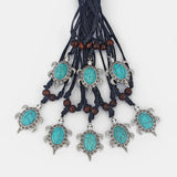 Vintage Turquoise Sea Turtle Pendant Necklace Choker