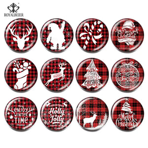 12pcs Mixed Chirstmas Snaps Buttons for Snap Jewelry