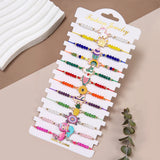 12pcs Sunflower Mermaid Unicorn Yoga Bracelet Set Adjustable Wristband Jewelry