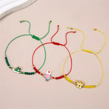 12pcs Sunflower Mermaid Unicorn Yoga Bracelet Set Adjustable Wristband Jewelry