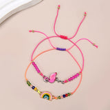 12pcs Sunflower Mermaid Unicorn Yoga Bracelet Set Adjustable Wristband Jewelry