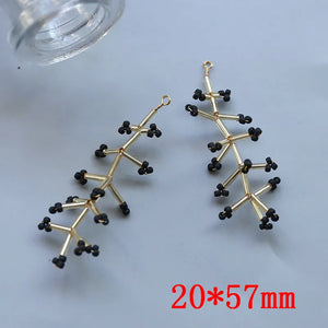 12pcs Flowers Copper Tassel Beads for DIY Jewelry