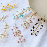 12pcs Flowers Copper Tassel Beads for DIY Jewelry
