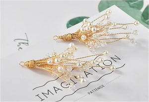 12pcs Tassel Crystal Charms DIY Earrings Pendants Accessory