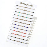 12pcs Cross Charm Bracelets Set Crystal Women Girls Adjustable Wristband Jewelry