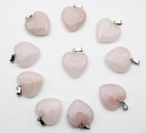 12pcs Tiger Eye Heart Pendant 16mm DIY Jewelry Making Necklace