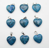 12pcs Tiger Eye Heart Pendant 16mm DIY Jewelry Making Necklace