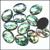 12pcs Abalone Paper Cabochons 18x25mm Natural Shell Beads Mother of Pearl