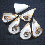 12pcs Golden Plated Mother of Pearl Shell Pendants for DIY Jewelry Making
