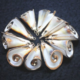 12pcs Golden Plated Mother of Pearl Shell Pendants for DIY Jewelry Making