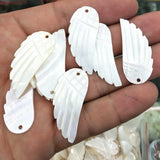 12pcs Shell Wing Shape 35x15mm Mother of Pearl Pendants for Women Jewelry