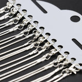 12pcs 1.3mm Silver Snake Chains for Necklace Bracelet with Lobster Clasps