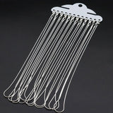 12pcs 1.3mm Silver Snake Chains for Necklace Bracelet with Lobster Clasps